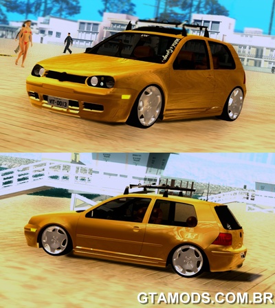 Volkswagen Golf mk4 Yellow Stanced [ImVehFT]